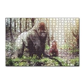 Cakapuzzle Çocuk Ve Goril Görseli 120 Parça Ahşap Puzzle