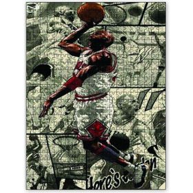 Cakapuzzle Çoklu Michael Jordan Görseli 120 Parça Ahşap Puzzle