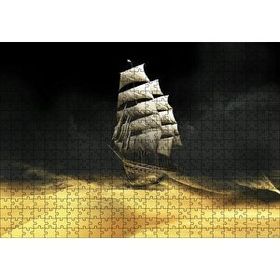 Cakapuzzle Çöl Kum Filmler Sanat Eseri Yelkenli Gemi 120 Parça Ahşap Puzzle