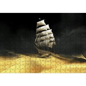 Cakapuzzle Çöl Kum Filmler Sanat Eseri Yelkenli Gemi 120 Parça Ahşap Puzzle