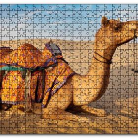 Cakapuzzle Çöl Kumlarına Çökmüş Deve Mdf 120 Parça Puzzle