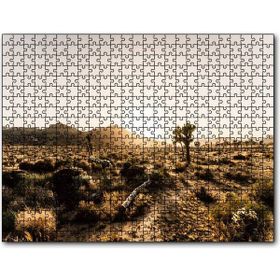 Cakapuzzle Çölde Gündoğumu Otlar ve Kaktüsler Mdf 1000 Parça Puzzle