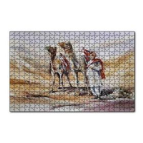 Cakapuzzle Çölde İki Deve ve Rehber 120 Parça Ahşap Puzzle