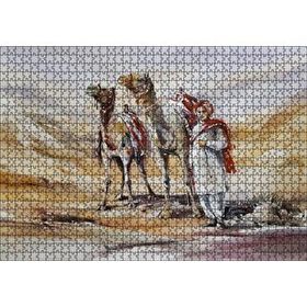 Cakapuzzle Çölde İki Deve ve Rehber 120 Parça Ahşap Puzzle