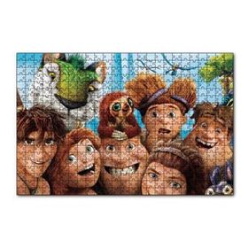 Cakapuzzle Croods Karakterleri Karikatür 120 Parça Ahşap Puzzle