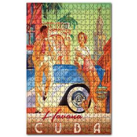 Cakapuzzle Cuba Havana Afiş Şekilli Görsel Ahşap 255 Parça Puzzle