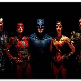 Cakapuzzle Cyborg Flash Batman Woman Aquaman Mdf 1000 Parça Puzzle