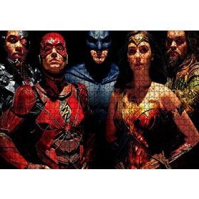 Cakapuzzle Cyborg Flash Batman Woman Aquaman Mdf 1000 Parça Puzzle