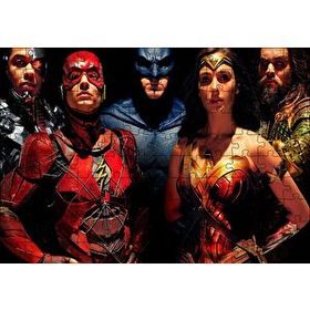 Cakapuzzle Cyborg Flash Batman Woman Aquaman Mdf 120 Parça Puzzle