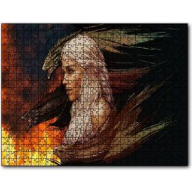 Cakapuzzle Daenerys Targaryen ve Ejderhalar Çizim Mdf 1000 Parça Puzzle
