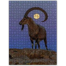 Cakapuzzle Dağ Keçisi ve Dolunay Hızırın Keçisi Ahşap 500 Parça Puzzle