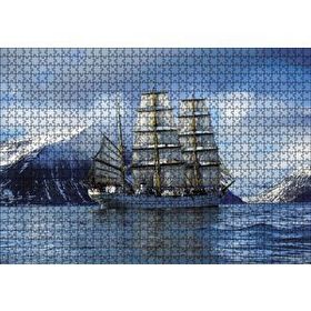 Cakapuzzle Dağlar Arasında Süzülen Yelkenli Ahşap 1000 Parça Puzzle