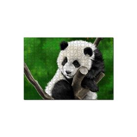 Cakapuzzle Dala Sarılmış Sevimli Panda Dijital Çizim Mdf 1000 Parça Puzzle