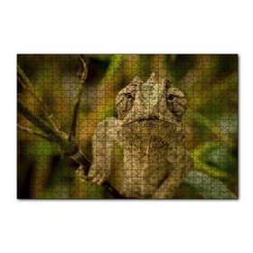 Cakapuzzle Dalda Boz Renkli Bukalemun 120 Parça Ahşap Puzzle