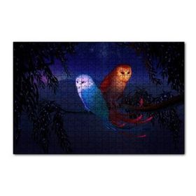 Cakapuzzle Dalda Fantastik Baykuşlar ve Işıklar Mdf 120 Parça Puzzle