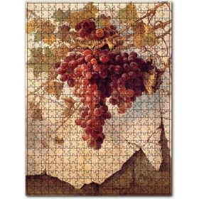 Cakapuzzle Dalda Kırmızı Üzüm Ahşap Zeminde Görseli 120 Parça Puzzle