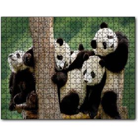 Cakapuzzle Dalda Oynayan Yavru Pandalar Mdf 500 Parça Puzzle