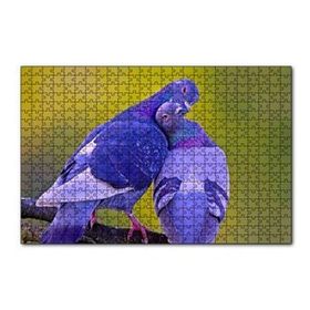 Cakapuzzle Dalda Sarılan İki Güvercin 120 Parça Ahşap Puzzle
