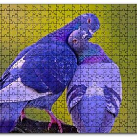 Cakapuzzle Dalda Sarılan İki Güvercin Mdf 500 Parça Puzzle