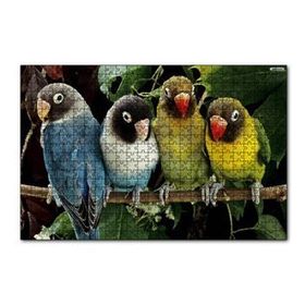 Cakapuzzle Dalda Sevda Papağanları 120 Parça Ahşap Puzzle