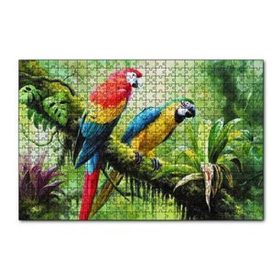 Cakapuzzle Daldaki Pappağanlar Görseli 120 Parça Ahşap Puzzle