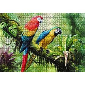 Cakapuzzle Daldaki Pappağanlar Görseli 120 Parça Ahşap Puzzle