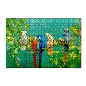 Cakapuzzle Daldaki Renkli Papğanlar Görseli 120 Parça Ahşap Puzzle