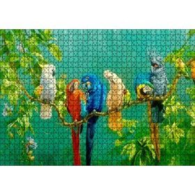 Cakapuzzle Daldaki Renkli Papğanlar Görseli 120 Parça Ahşap Puzzle