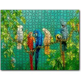 Cakapuzzle Daldaki Renkli Papğanlar Görseli Mdf 255 Parça Puzzle