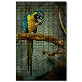 Cakapuzzle Daldaki Sarı Mavi Macaw Papağanı Ahşap 1000 Parça Puzzle