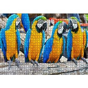 Cakapuzzle Daldaki Sarı Mavi Macaw Papağanları Mdf 1000 Parça Puzzle