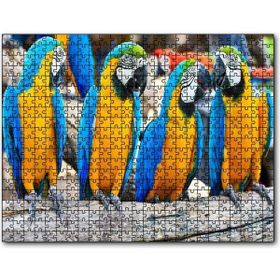 Cakapuzzle Daldaki Sarı Mavi Macaw Papağanları Mdf 255 Parça Puzzle