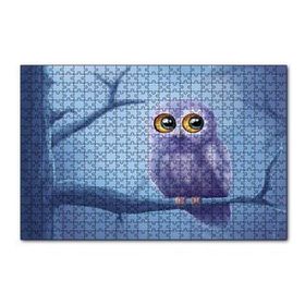 Cakapuzzle Daldaki Sevimli Gri Baykuş 120 Parça Ahşap Puzzle