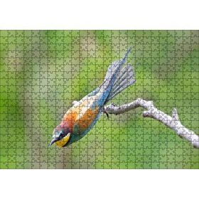 Cakapuzzle Daldan Ayrılmak Üzere Olan Rengarenk Kuş Mdf 500 Parça Puzzle