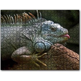 Cakapuzzle Dalın Üzerinde Dinlenen İguana Mdf 255 Parça Puzzle