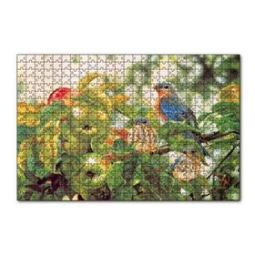 Cakapuzzle Dallarda Elmalar ve Renkli Kuşlar 120 Parça Ahşap Puzzle