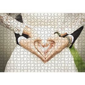 Cakapuzzle Damat Gelin Kalpli Eller 120 Parça Ahşap Puzzle