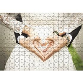 Cakapuzzle Damat Gelin Kalpli Eller 120 Parça Ahşap Puzzle