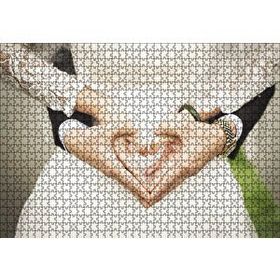 Cakapuzzle Damat Gelin Kalpli Eller Ahşap 1000 Parça Puzzle