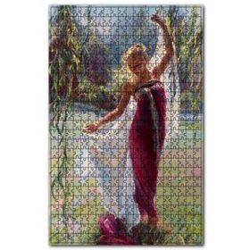 Cakapuzzle Daniel Gerhartz Kırmızılı Kadın Yağlı Boya Puzzle