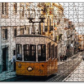 Cakapuzzle Dar Sokaktaki Tramvay Mdf 1000 Parça Puzzle