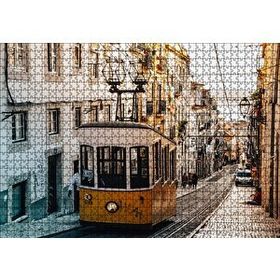 Cakapuzzle Dar Sokaktaki Tramvay Mdf 1000 Parça Puzzle