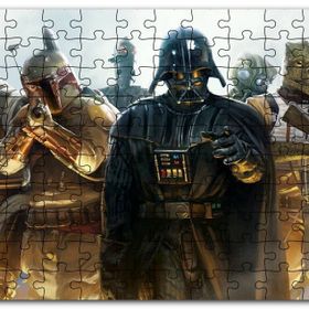 Cakapuzzle Darth Vader ve Ödül Avcıları Mdf 500 Parça Puzzle