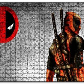Cakapuzzle Deadpool Gri Eski Duvar Arkaplan Mdf 120 Parça Puzzle