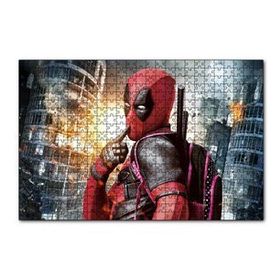 Cakapuzzle Deadpool Hayret Süper Kahraman Çizgi Roman Görseli 120 Parça Ahşap Puzzle