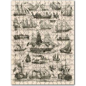 Cakapuzzle Değişik Ülkelere Ait Eski Yelkenli Gemiler Mdf 1000 Parça Puzzle