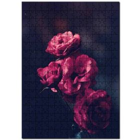 Cakapuzzle Demette Kırmızı Güller Flu Arkaplan Mdf 120 Parça Puzzle