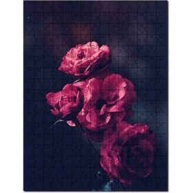Cakapuzzle Demette Kırmızı Güller Flu Arkaplan Mdf 120 Parça Puzzle