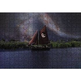 Cakapuzzle Denge İşaretli Yelkenli Gemi 120 Parça Ahşap Puzzle