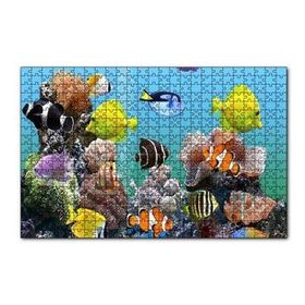 Cakapuzzle Deniz Akvaryumu ve Rengarenk Balıklar 120 Parça Ahşap Puzzle